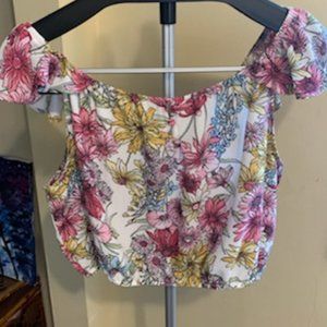 Floral Cropped Top by Timing